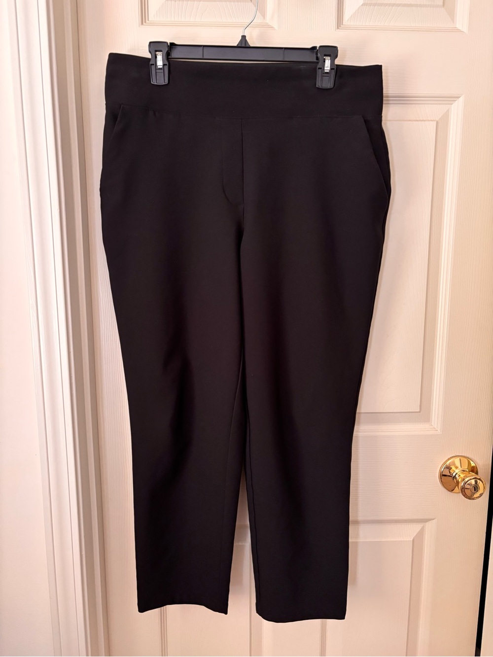 Nine West Black Straight Ankle Pull-On Dress Pants